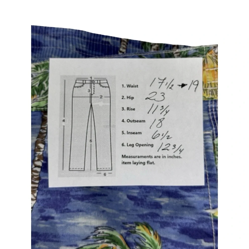 Polo Ralph Lauren Mens Large Shorts Swim Trunks Hawaiian Graphic Print Vintage